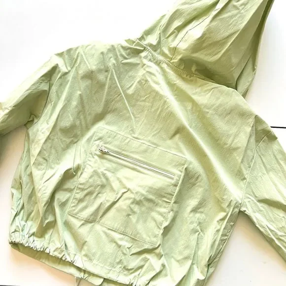 Madewell Light Green Hiking Hoodie Cropped Jacket Size Small - Picture 2 of 10